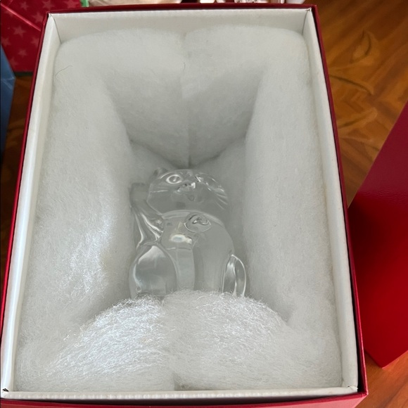 BACCARAT Clear Glass Maneki Neko Cat Figurine - Picture 5 of 7